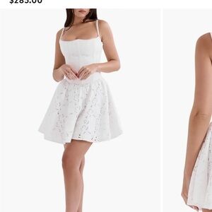 House of CB White Eyelet Mini Dress